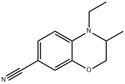 2H-1,4-Benzoxazine-7-carbonitrile,4-ethyl-3,4-dihydro-3-methyl-(9CI) Structure