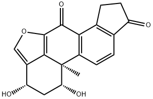 1β,3β-Dihydroxy-18-norandrost-5-eno[6,5,4-bc]furan-8,11,13-triene-7,17-dione Structure