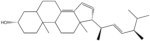 (22E)-5α-Ergosta-8(14),15,22-trien-3β-ol Structure