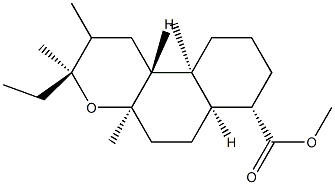 (3S,6aα,10bα)-3α-Ethyldodecahydro-3,4aβ,7,10aβ-tetramethyl-1H-naphtho[2,1-b]pyran-7β-carboxylic acid methyl ester 구조식 이미지