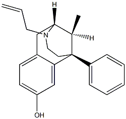 (2R,11S)-1,2,3,4,5,6-Hexahydro-11-methyl-6β-phenyl-3-(2-propenyl)-2,6-methano-3-benzazocin-8-ol 구조식 이미지