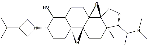 20-Dimethylamino-3β-(3-isopropyl-1-azetidinyl)pregnan-4β-ol Structure