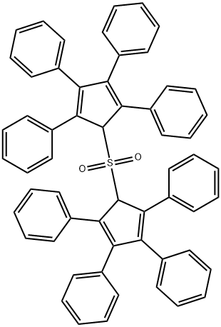 1,1',1'',1''',1'''',1''''',1'''''',1'''''''-(Sulfonyldi-1,3-cyclopentadiene-5,1,2,3,4-pentyl)octakisbenzene 구조식 이미지