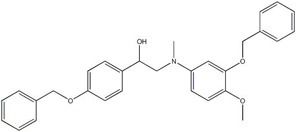 α-[[[[4-Methoxy-3-(phenylmethoxy)phenyl]methyl]amino]methyl]-4-(phenylmethoxy)benzenemethanol Structure