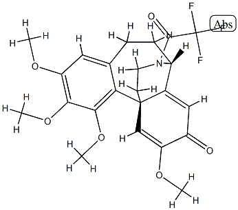 (9α,13α)-5,6,8,14-Tetradehydro-2,3,4,6-tetramethoxy-17-(trifluoroacetyl)-B-homomorphinan-7-one 구조식 이미지