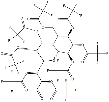 D-글루코스,4-O-[2,3,4,6-테트라키스-O-(트리플루오로아세틸)-베타-D-갈락토피르아노실]-,2,3,5,6-테트라키스(트리플루오로아세테이트) 구조식 이미지