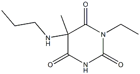 2,4,6(1H,3H,5H)-Pyrimidinetrione,1-ethyl-5-methyl-5-(propylamino)-(9CI) 구조식 이미지
