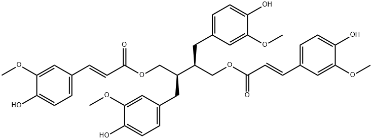 9,9'-Di-O-(E)-feruloylsecoisolariciresil Structure