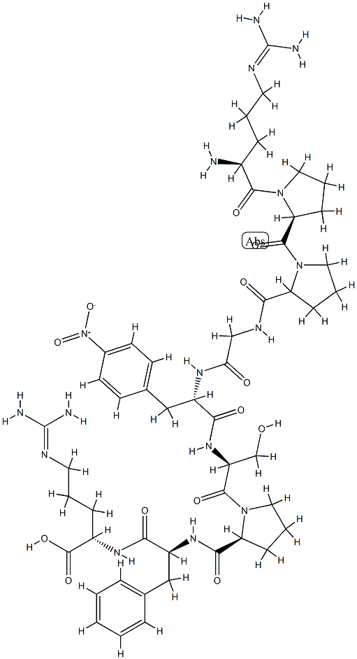 bradykinin, 4-nitro-Phe(5)- Structure