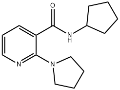 3-Pyridinecarboxamide,N-cyclopentyl-2-(1-pyrrolidinyl)-(9CI) Structure