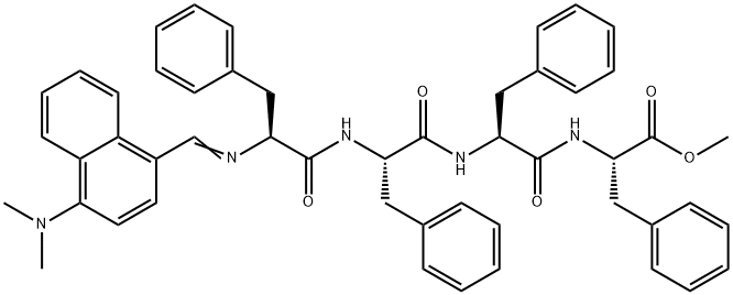 N-[[4-(Dimethylamino)-1-naphthalenyl]methylene]-L-Phe-L-Phe-L-Phe-L-Phe-OMe Structure