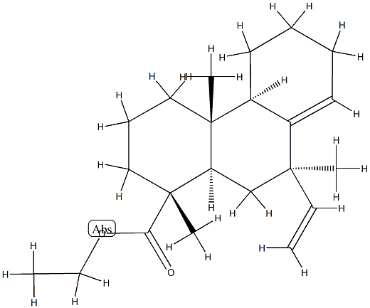 7α-Methyl-7-vinylpodocarp-8(14)-en-18-oic acid ethyl ester Structure