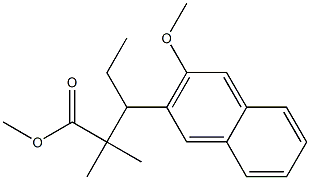 β-Ethyl-3-methoxy-α,α-dimethyl-2-naphthalenepropionic acid methyl ester Structure