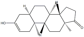 3-하이드록시-5β-안드로스트-2-엔-17-온 구조식 이미지