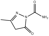 1H-Pyrazole-1-carboxamide,4,5-dihydro-3-methyl-5-oxo-(9CI) 구조식 이미지