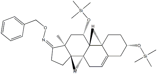 3β,11β-Bis(trimethylsiloxy)androst-5-en-17-oneO-벤질옥심 구조식 이미지