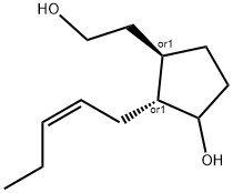 Cyclopentaneethanol, 3-hydroxy-2-(2Z)-2-pentenyl-, (1R,2R)-rel- (9CI) 구조식 이미지