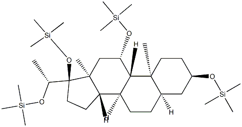 Silane, [[(3alpha,5beta,11beta,20R)-pregnane-3,11,17,20-tetrayl]tetrak is(oxy)]tetrakis*trimethyl- Structure
