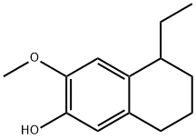 2-Naphthalenol,5-ethyl-5,6,7,8-tetrahydro-3-methoxy-(9CI) 구조식 이미지