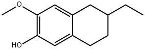 2-Naphthalenol,6-ethyl-5,6,7,8-tetrahydro-3-methoxy-(9CI) Structure
