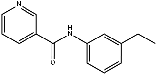 3-Pyridinecarboxamide,N-(3-ethylphenyl)-(9CI) Structure