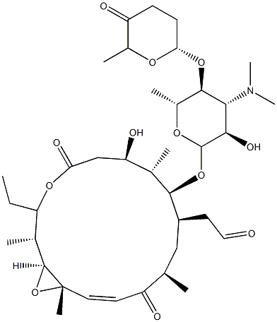 4'-O-(Tetrahydro-6-methyl-5-oxo-2H-pyran-2-yl)Cirramycin A1 구조식 이미지