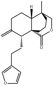 (4R)-8β-[2-(3-Furyl)ethyl]-4aα,5,6,7,8,8a-hexahydro-4-methyl-7-methylene-3H-4α,8aα-propano-1H-2-benzopyran-1-one Structure