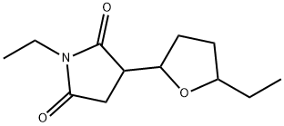 2,5-Pyrrolidinedione,1-ethyl-3-(5-ethyltetrahydro-2-furanyl)-(9CI) Structure