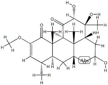 12α,13,16-Trihydroxy-2-methoxypicras-2-ene-1,11-dione 구조식 이미지