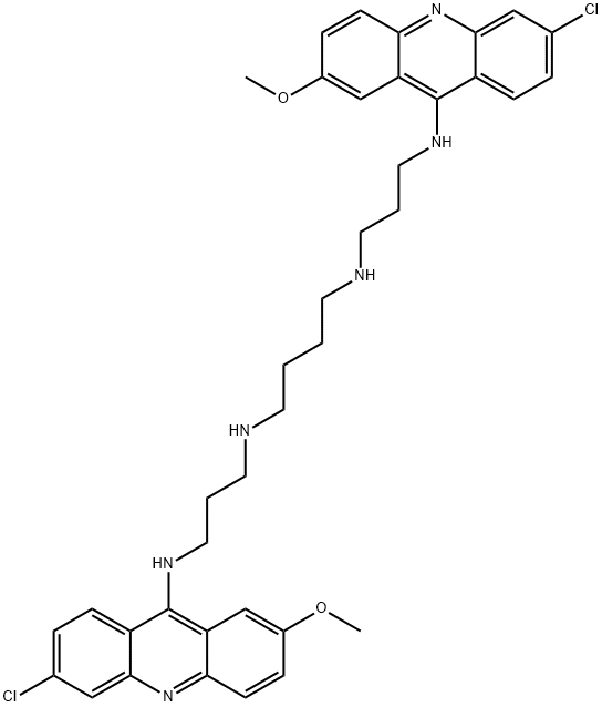 Acridine hoModiMer [Bis-(6-chloro-2-Methoxy-9-acridinyl)sperMine] Structure