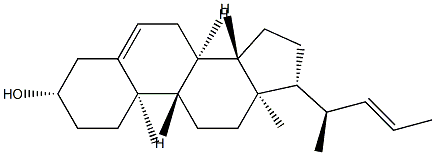 (3β,22E)-Chola-5,22-dien-3-ol Structure