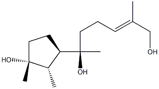 (2E,6R)-6-[(1R)-3α-Hydroxy-2α,3-dimethylcyclopentyl]-2-methyl-2-heptene-1,6-diol Structure