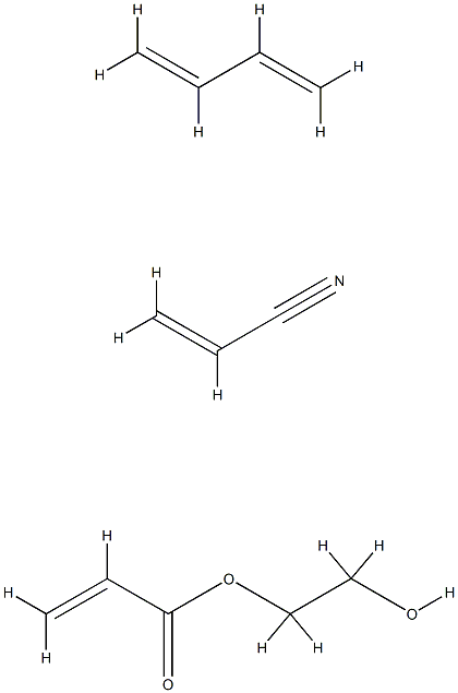 2-Propenoic acid, 2-hydroxyethyl ester, polymer with 1,3-butadiene and 2-propenenitrile Structure