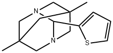 1,3-Diazatricyclo[3.3.1.13,7]decane,5,7-dimethyl-2-(2-thienyl)-(9CI) 구조식 이미지