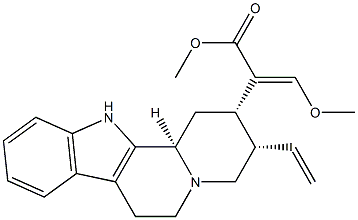 (3β,16E,20β)-16,17,18,19-Tetradehydro-17-methoxycorynan-16-carboxylic acid methyl ester Structure