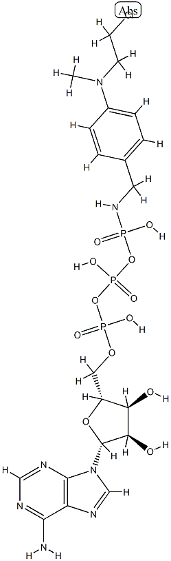 ATP-gamma-4-(N-2-chloroethyl-N-methylamino)benzylamidate Structure