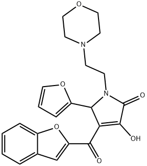 2H-Pyrrol-2-one,4-(2-benzofuranylcarbonyl)-5-(2-furanyl)-1,5-dihydro-3-hydroxy-1-[2-(4-morpholinyl)ethyl]-(9CI) Structure