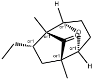 9-Oxatricyclo[4.2.1.12,5]decan-10-one,3-ethyl-2,5-dimethyl-,(1R,2R,3S,5S,6S)-rel-(9CI) Structure