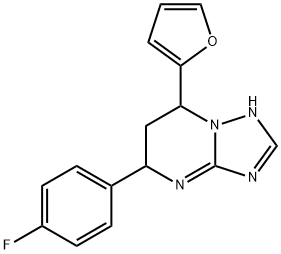 5-(4-fluorophenyl)-7-(2-furyl)-4,5,6,7-tetrahydro[1,2,4]triazolo[1,5-a]pyrimidine 구조식 이미지