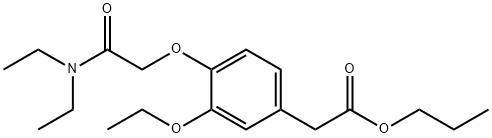 Benzeneacetic acid, 4-[2-(diethylaMino)-2-oxoethoxy]-3-ethoxy-, propyl ester Structure