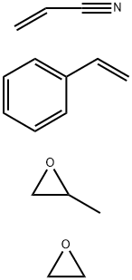 2-Propenenitrile, polymer with ethenylbenzene, methyloxirane and oxirane Structure