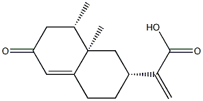 (2R)-1,2,3,4,6,7,8,8a-Octahydro-8α,8aα-dimethyl-α-methylene-6-oxo-2-naphthaleneacetic acid Structure