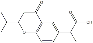 3,4-Dihydro-α-methyl-2-isopropyl-4-oxo-2H-1-benzopyran-6-acetic acid 구조식 이미지
