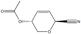 L-erythro-Hex-3-enononitrile, 2,6-anhydro-3,4-dideoxy-, 5-acetate (9CI) Structure