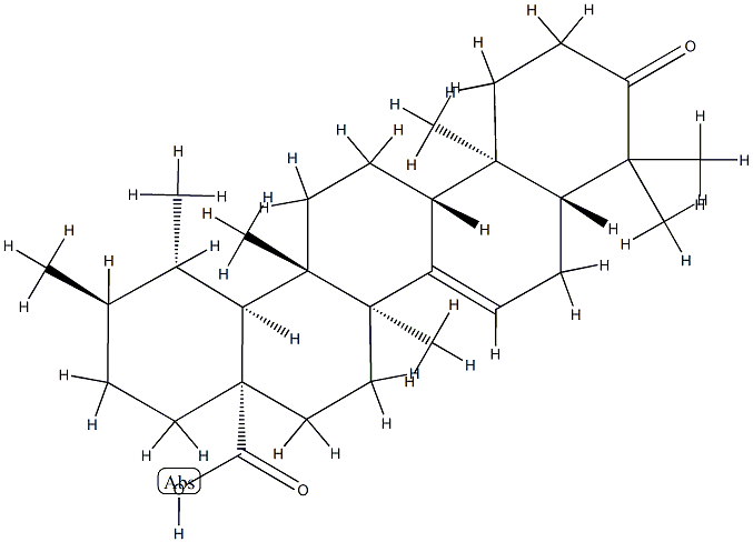 3-Oxo-D:C-friedours-7-en-28-oic acid Structure