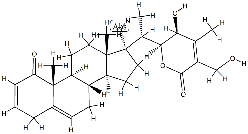 (22S,23S)-17,22,23,27-Tetrahydroxy-1-oxoergosta-2,5,24-trien-26-oic acid δ-lactone Structure