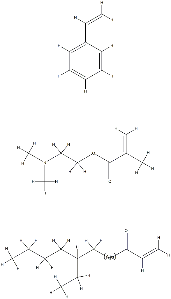 2-Propenoic acid, 2-methyl-, 2-(dimethylamino)ethyl ester, polymer with ethenylbenzene and 2-ethylhexyl 2-propenoate Structure