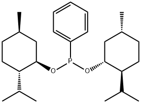 페닐포스폰산비스[(1R,2S,5R)-5β-메틸-2α-(1-메틸에틸)시클로헥실]에스테르 구조식 이미지
