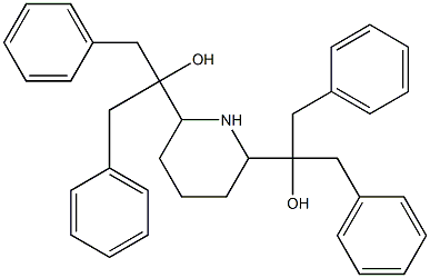 α,α,α',α'-테트라벤질-2,6-피페리딘디메탄올 구조식 이미지
