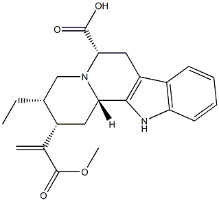 (20β)-16,17-Didehydrocorynan-5β,16-dicarboxylic acid 16-methyl ester Structure